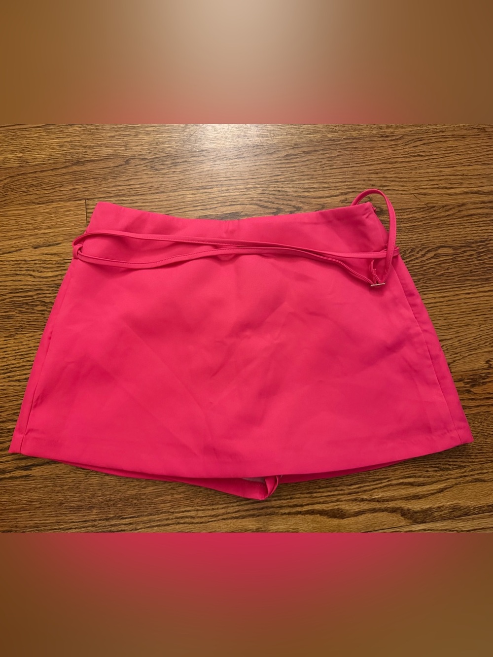 SHEIN Bright Pink Mini Skort with Side Tie